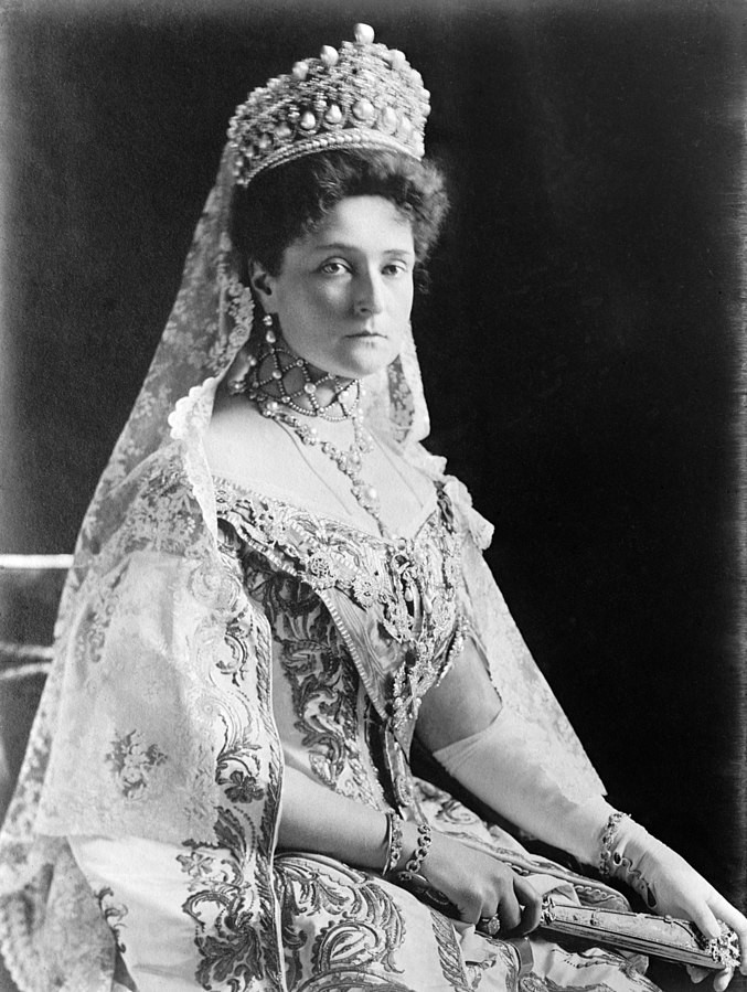 Alexandra Feodorovna (6 June 1872 – 17 July 1918) was Empress of Russia as the spouse of Nicholas II—the last ruler of the Russian Empire—from their marriage on 26 November 1894 until his forced abdication on 15 March 1917.