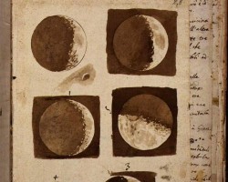 First-ever drawings of the moon were made by Galileo Galeili after observing it through his telescope in 1609.