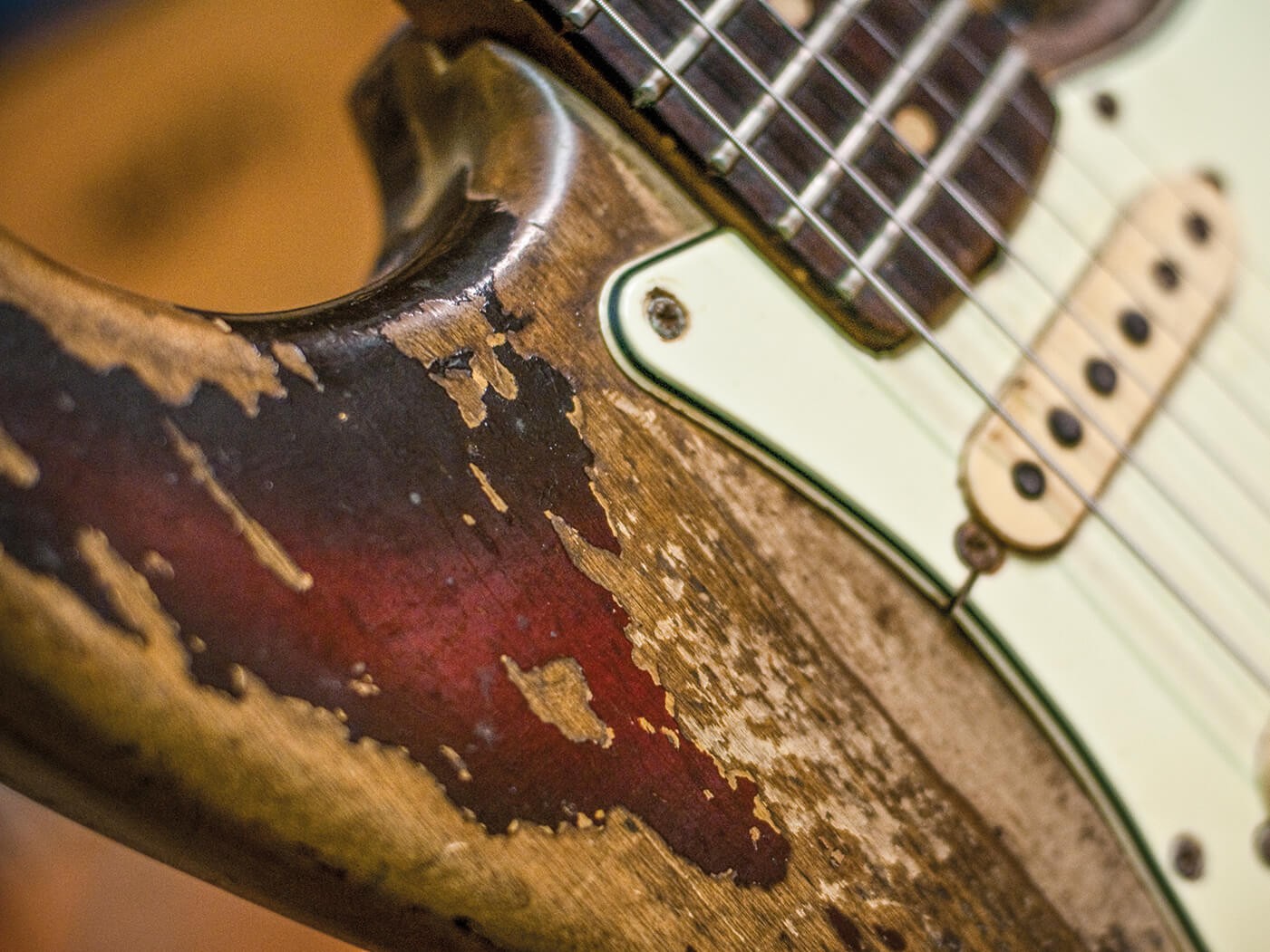 Acidic sweat can be so powerful, it does this to your guitar. Protect your body from toxins.