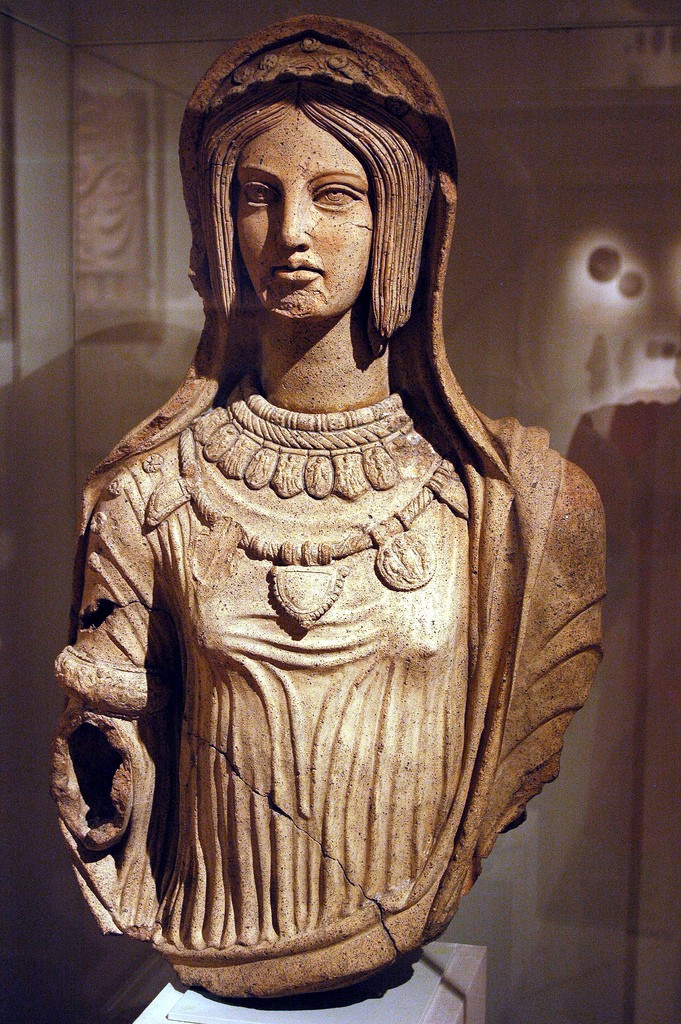 Etruscan terracotta figure of a young woman, late 4th–early 3rd century BC