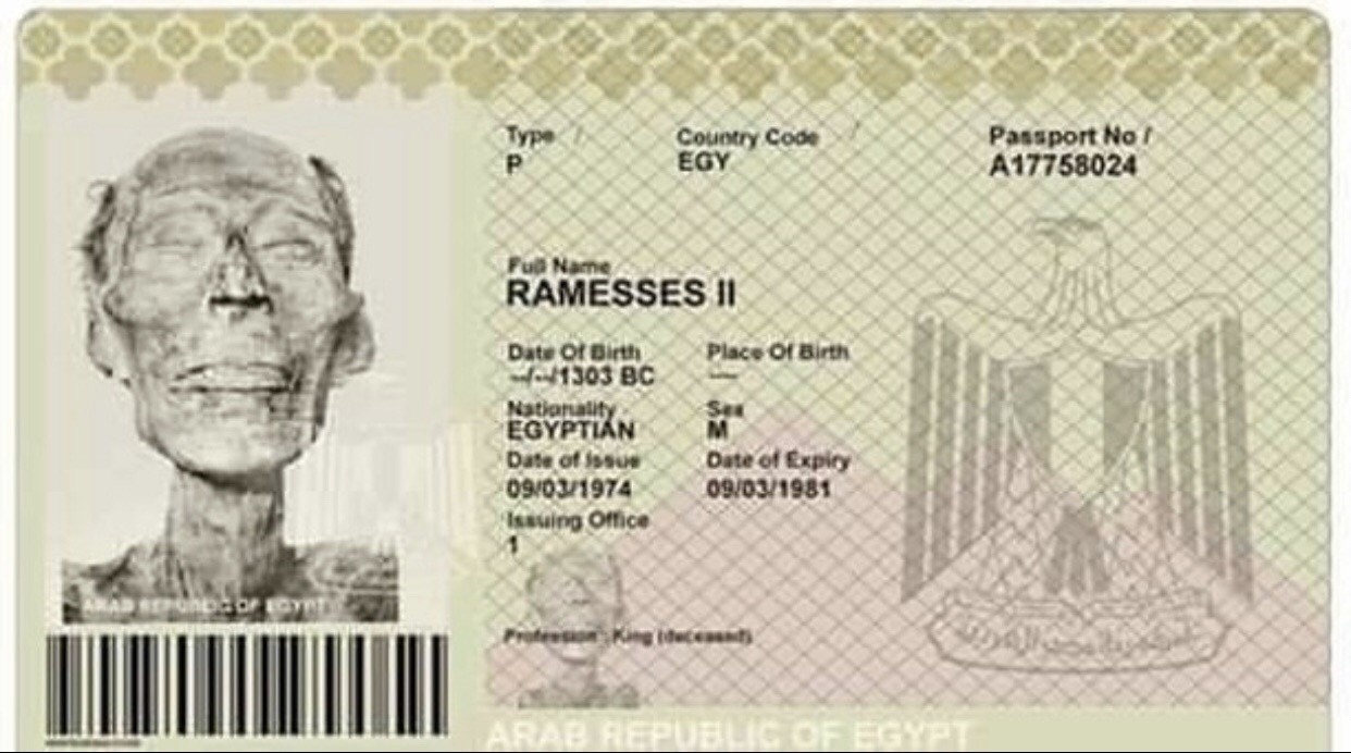 Little-known fact: When the mummy of Ramses II was flown from Egypt to France for restoration, the Egyptian government had to issue him a passport.