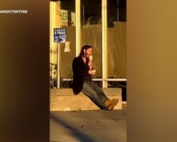Keanu Reeves spotted casually eating ice cream in California