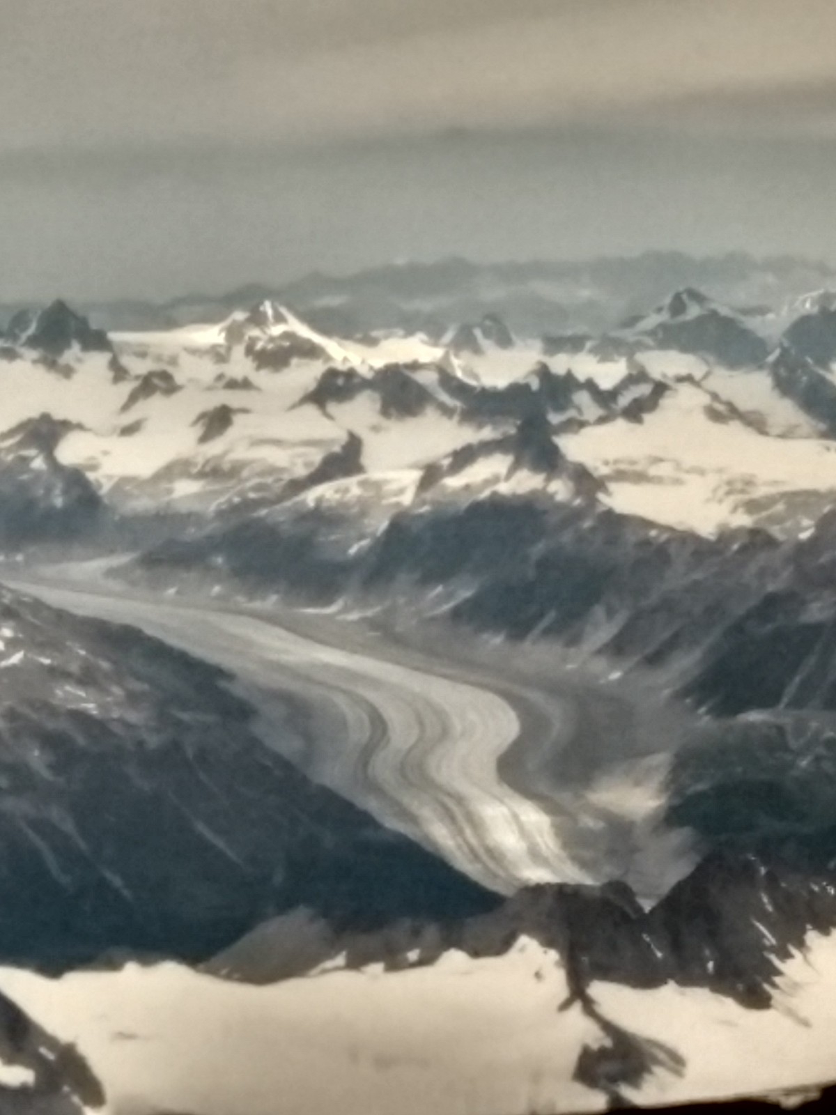 Glacier flying into Anchorage, Alaska?