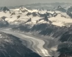 Glacier flying into Anchorage, Alaska?