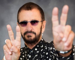 Ringo was naturally left-handed, but played on a right-handed drum set. His grandmother helped him become ambidextrous by teaching him how to write with his right hand as a schoolboy. #PeaceAndLove