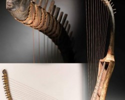 Arched Harp (shoulder harp) 1390–1295 B.C. Egypt, Dynasty 18.⁣⁣