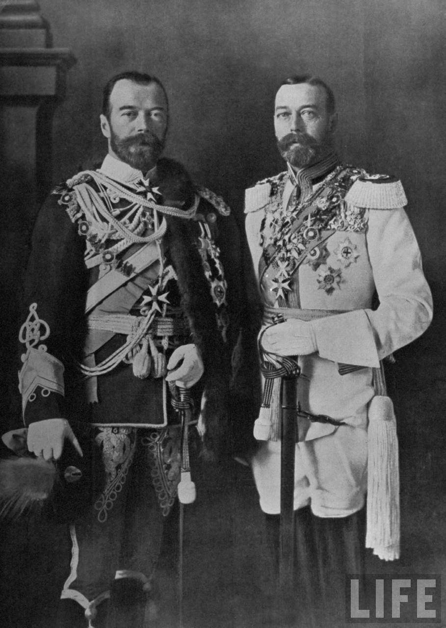 Tsar Nicholas II and King George V, were cousins and exchanged their uniforms.