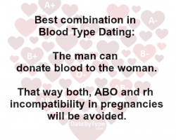 Blood type dating for healthier offspring