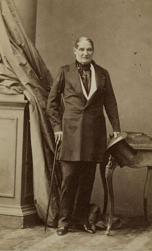 Jérôme Bonaparte (15 November 1784 – 24 June 1860), the youngest brother of Napoléon Bonaparte, in 1852.