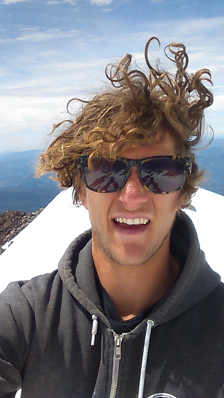on top of mount Shasta