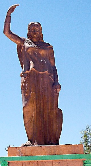 Dihya or Kahina was a Berber warrior queen and a religious and military leader who led indigenous resistance to the Muslim conquest of the Maghreb, the region then known as Numidia.