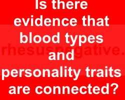 Is there a connection between blood types and personality traits?