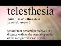 Have you ever experienced TELESTHESIA?