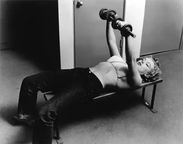 Marilyn works out