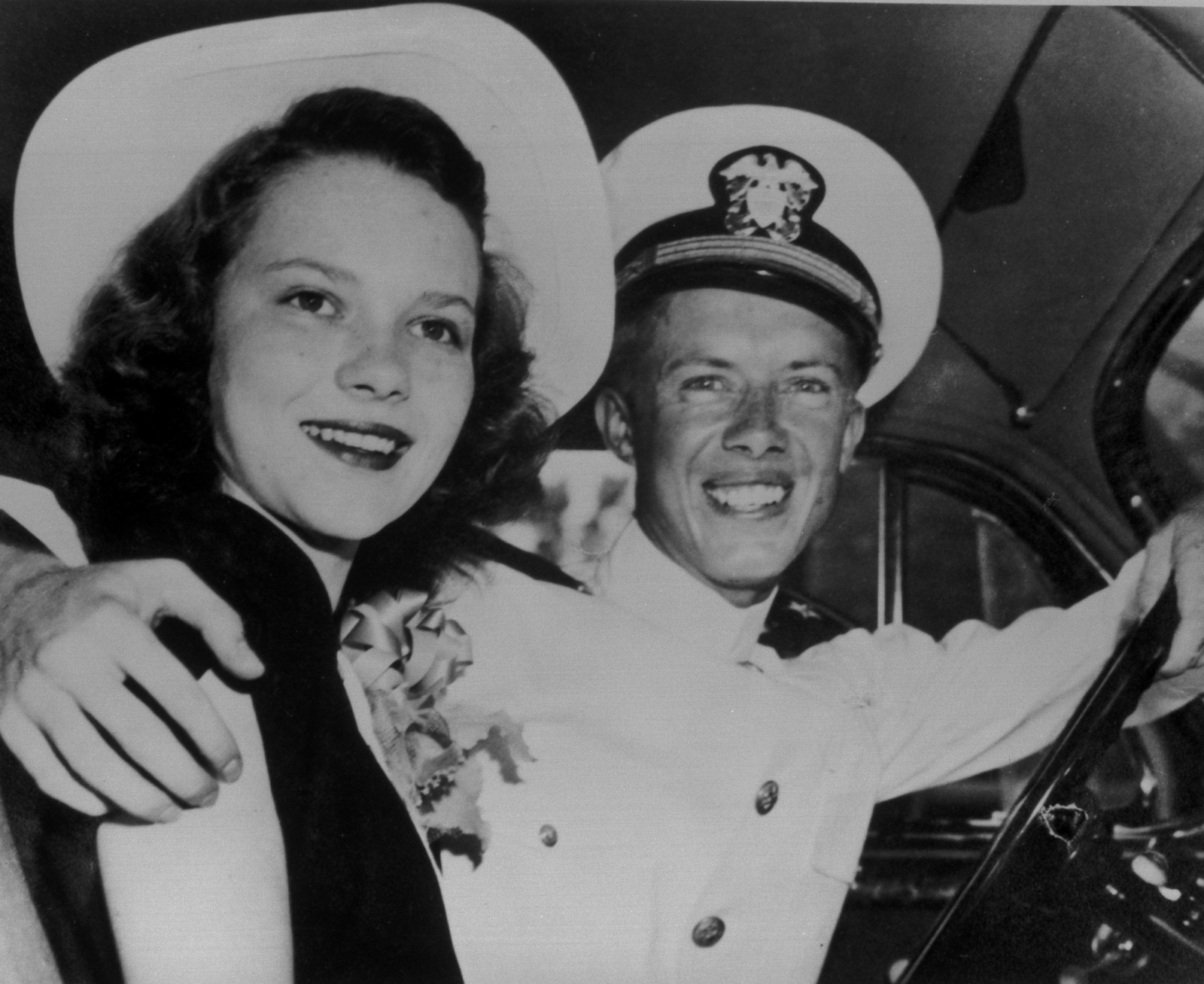 Jimmy and Rosalynn Carter 77 years ago.