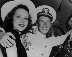 Jimmy and Rosalynn Carter 77 years ago.