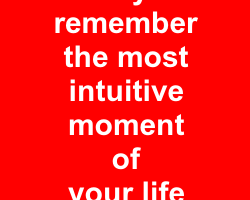 Intuition may top the list of common denominators among rh negatives.