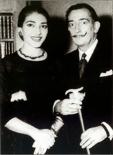 Maria Callas and Salvador Dali