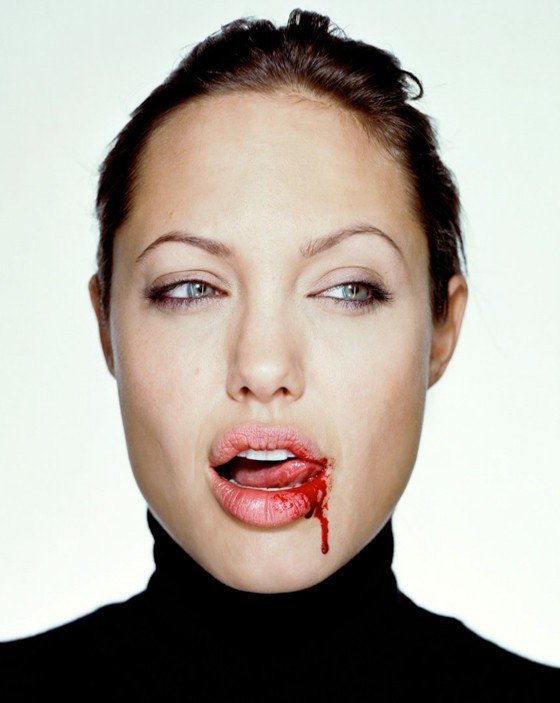 Angelina Jolie, also rh negative. Not sure about her father's blood type.