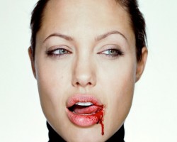 Angelina Jolie, also rh negative. Not sure about her father's blood type.