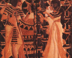 Tutankhamun and his queen, Ankhesenamun