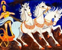 Rhesus, King of Thrace, and his magnificent white horses